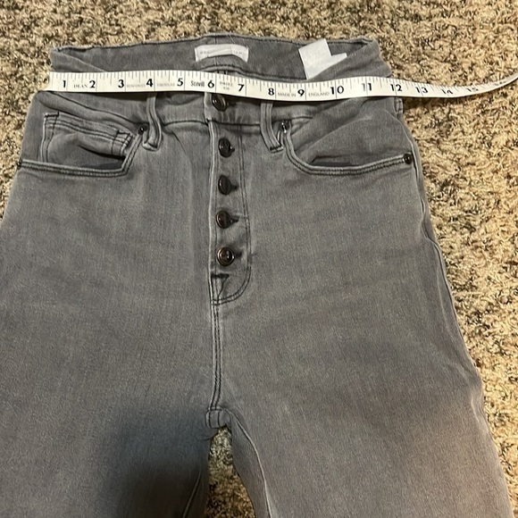 Good American Gray Waist Button Fly Crop Skinny Jeans - Picture 9 of 10